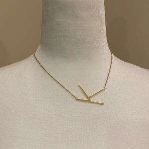 Anthropologie Gold Letter K Necklace